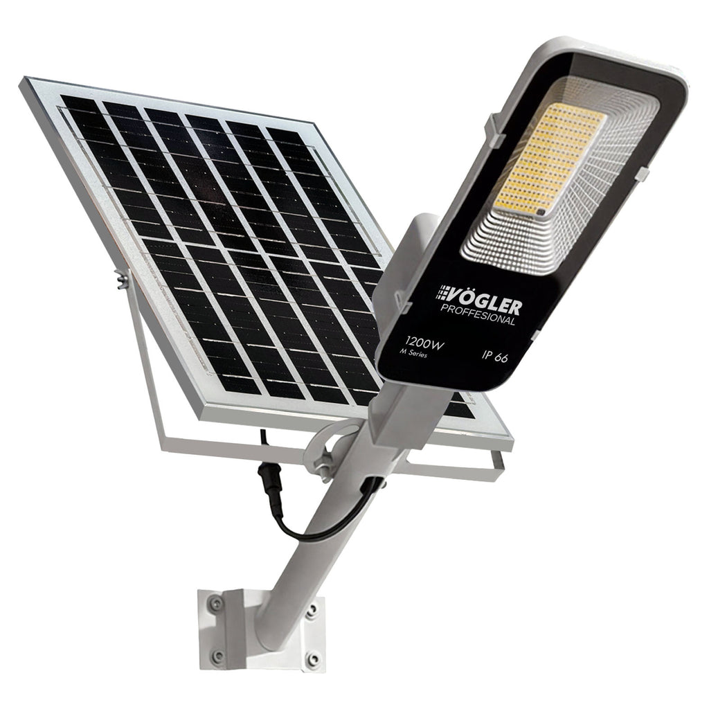 Leistungsstarke Solarlampe, Dämmerungssensor, Fernsteuerung, Vögler Professional 1200W