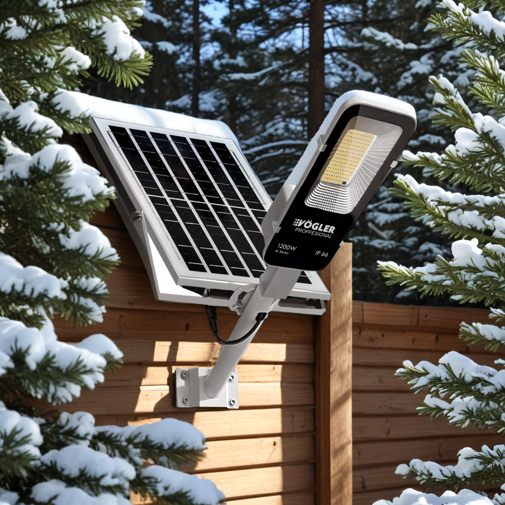 Leistungsstarke Solarlampe, Dämmerungssensor, Fernsteuerung, Vögler Professional 1200W
