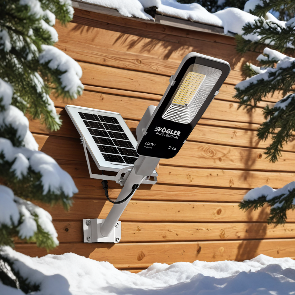 Leistungsstarke Solarlampe, Dämmerungssensor, Fernsteuerung, Vögler Professional 600W