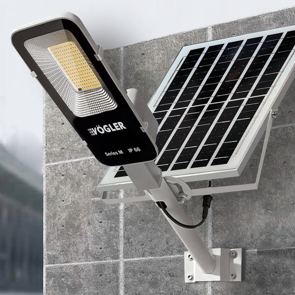 Leistungsstarke Solarlampe, Dämmerungssensor, Fernsteuerung, Vögler Professional
